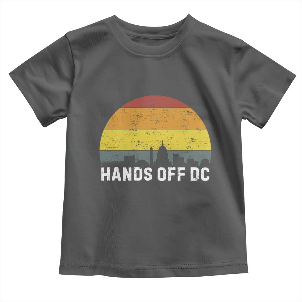 Hands Off DC Toddler T Shirt Retro Washington D.C. Skyline TS02 Dark Heather Print Your Wear