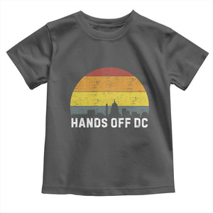 Hands Off DC Toddler T Shirt Retro Washington D.C. Skyline TS02 Dark Heather Print Your Wear