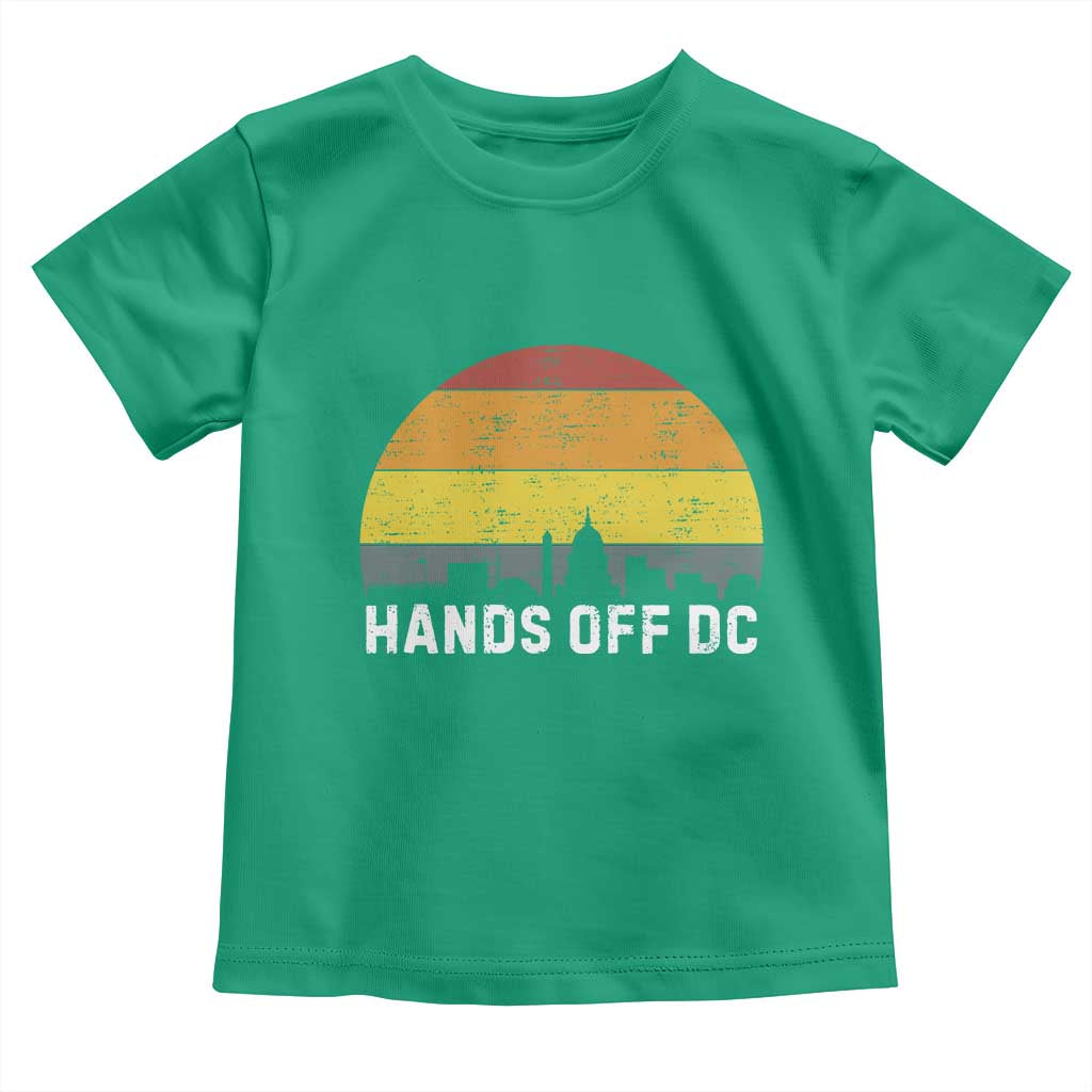 Hands Off DC Toddler T Shirt Retro Washington D.C. Skyline TS02 Irish Green Print Your Wear