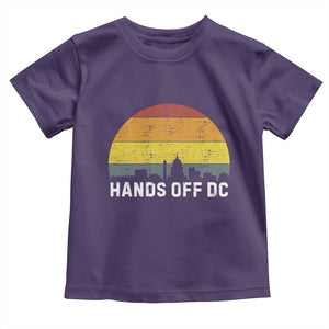 Hands Off DC Toddler T Shirt Retro Washington D.C. Skyline TS02 Purple Print Your Wear