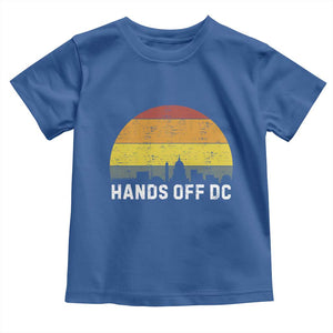 Hands Off DC Toddler T Shirt Retro Washington D.C. Skyline TS02 Royal Blue Print Your Wear