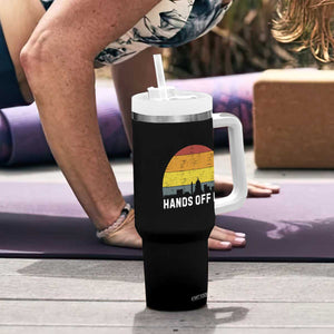 Hands Off DC Tumbler With Handle Retro Washington D.C. Skyline TS02 Print Your Wear
