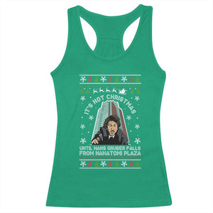 Nakatomi Plaza Racerback Tank Top It's Not Christmas Until Hans Gruber Falls TS02 Irish Green Print Your Wear