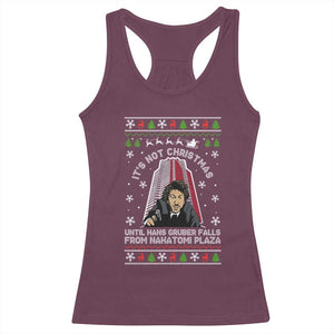 Nakatomi Plaza Racerback Tank Top It's Not Christmas Until Hans Gruber Falls TS02 Maroon Print Your Wear