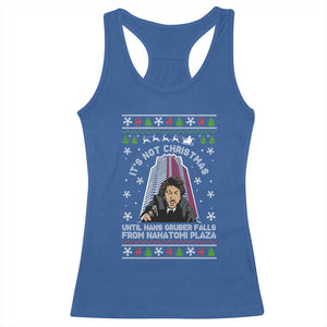 Nakatomi Plaza Racerback Tank Top It's Not Christmas Until Hans Gruber Falls TS02 Royal Blue Print Your Wear