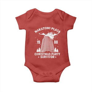 Nakatomi Plaza Baby Onesie Christmas Party 1988 Survivor TS02 Red Print Your Wear