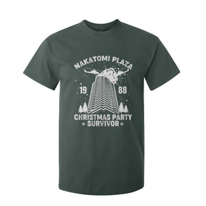 Nakatomi Plaza T Shirt For Kid Christmas Party 1988 Survivor TS02 Dark Forest Green Print Your Wear
