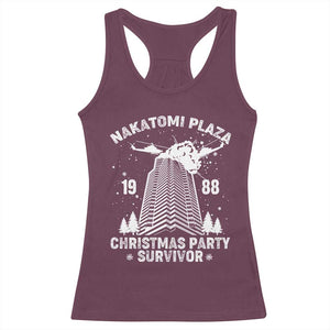 Nakatomi Plaza Racerback Tank Top Christmas Party 1988 Survivor TS02 Maroon Print Your Wear