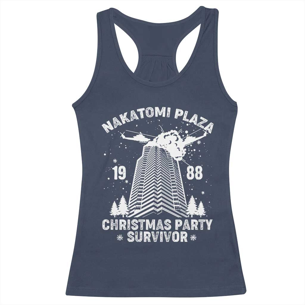 Nakatomi Plaza Racerback Tank Top Christmas Party 1988 Survivor TS02 Navy Print Your Wear
