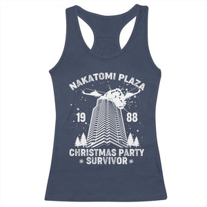 Nakatomi Plaza Racerback Tank Top Christmas Party 1988 Survivor TS02 Navy Print Your Wear