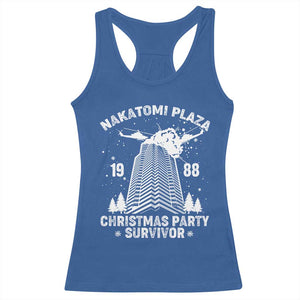 Nakatomi Plaza Racerback Tank Top Christmas Party 1988 Survivor TS02 Royal Blue Print Your Wear