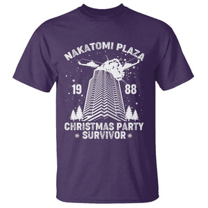 Nakatomi Plaza T Shirt Christmas Party 1988 Survivor TS02 Purple Printyourwear