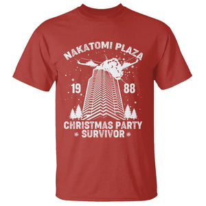 Nakatomi Plaza T Shirt Christmas Party 1988 Survivor TS02 Red Printyourwear