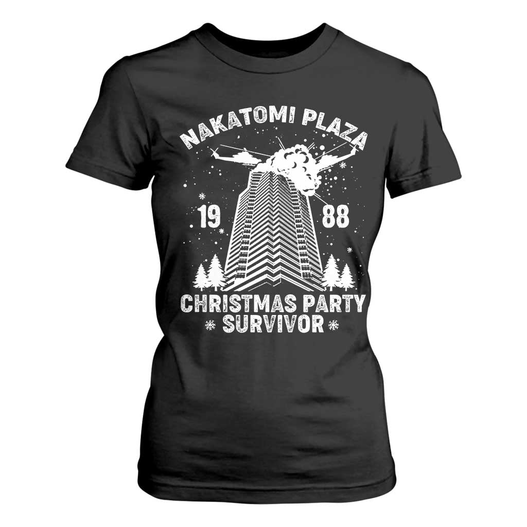 Nakatomi Plaza T Shirt For Women Christmas Party 1988 Survivor TS02 Black Print Your Wear
