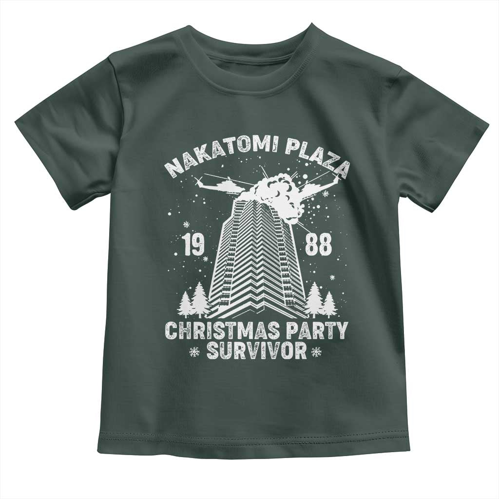 Nakatomi Plaza Toddler T Shirt Christmas Party 1988 Survivor TS02 Dark Forest Green Print Your Wear