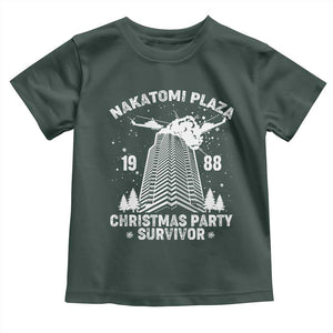 Nakatomi Plaza Toddler T Shirt Christmas Party 1988 Survivor TS02 Dark Forest Green Print Your Wear
