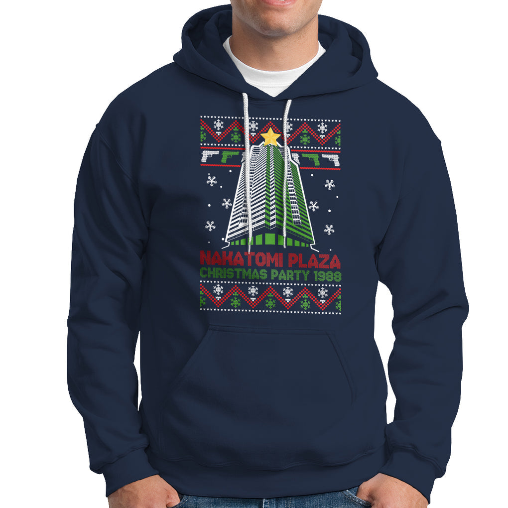 Nakatomi Plaza Hoodie Christmas Party 1988 TS02 Navy Printyourwear