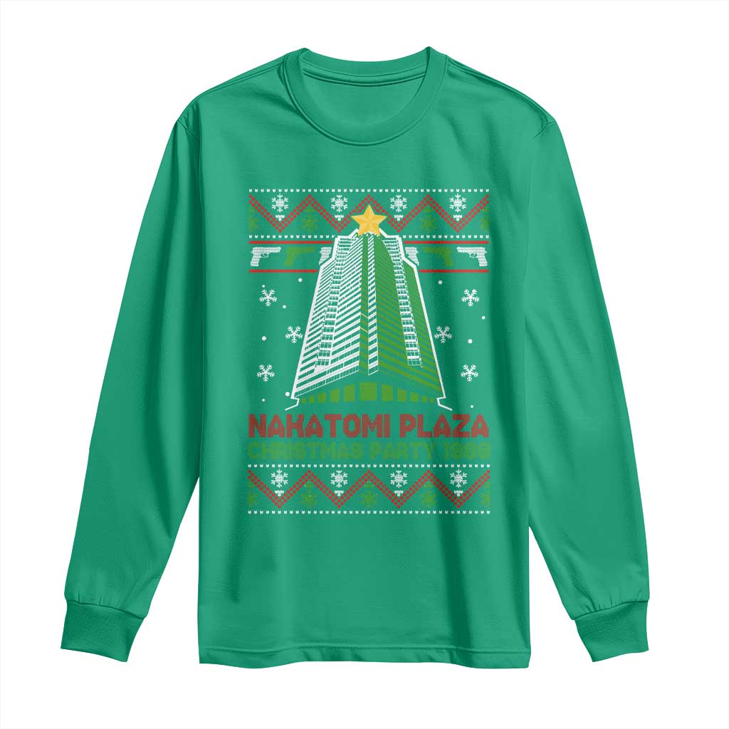 Nakatomi Plaza Long Sleeve Shirt Christmas Party 1988 TS02 Irish Green Print Your Wear