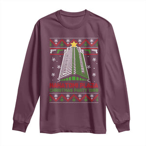 Nakatomi Plaza Long Sleeve Shirt Christmas Party 1988 TS02 Maroon Print Your Wear