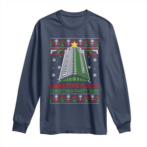 Nakatomi Plaza Long Sleeve Shirt Christmas Party 1988 TS02 Navy Print Your Wear