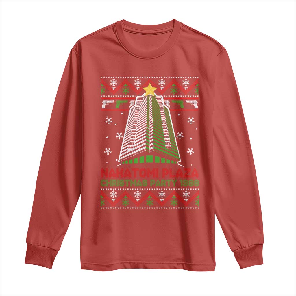 Nakatomi Plaza Long Sleeve Shirt Christmas Party 1988 TS02 Red Print Your Wear
