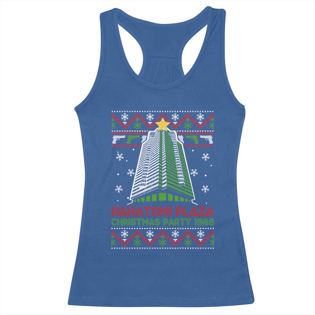 Nakatomi Plaza Racerback Tank Top Christmas Party 1988 TS02 Royal Blue Print Your Wear