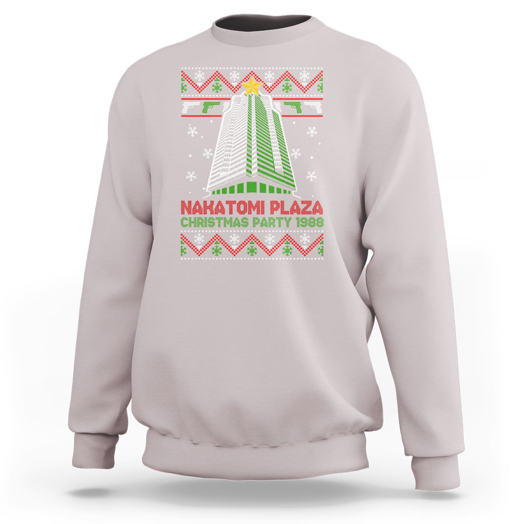 Nakatomi Plaza Sweatshirt Christmas Party 1988 TS02 Ice Gray Printyourwear