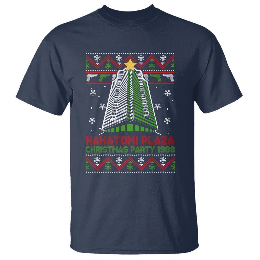 Nakatomi Plaza T Shirt Christmas Party 1988 TS02 Navy Printyourwear
