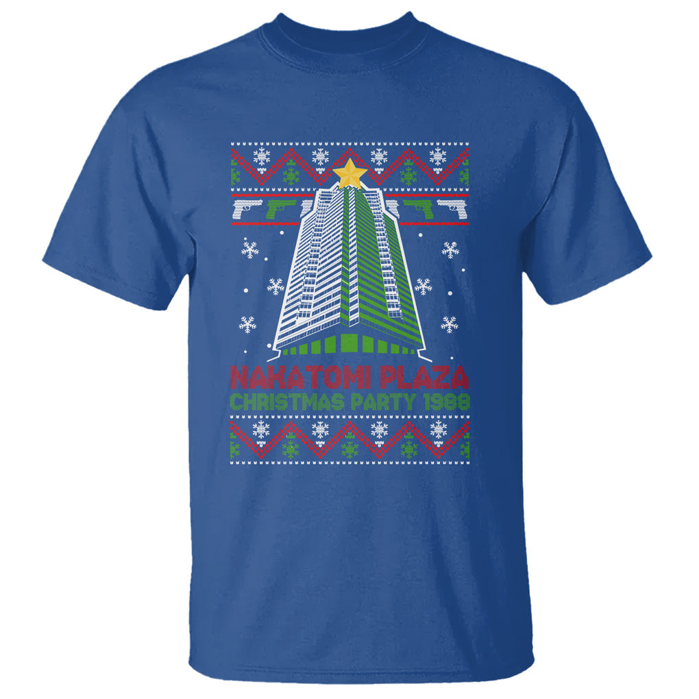 Nakatomi Plaza T Shirt Christmas Party 1988 TS02 Royal Blue Printyourwear
