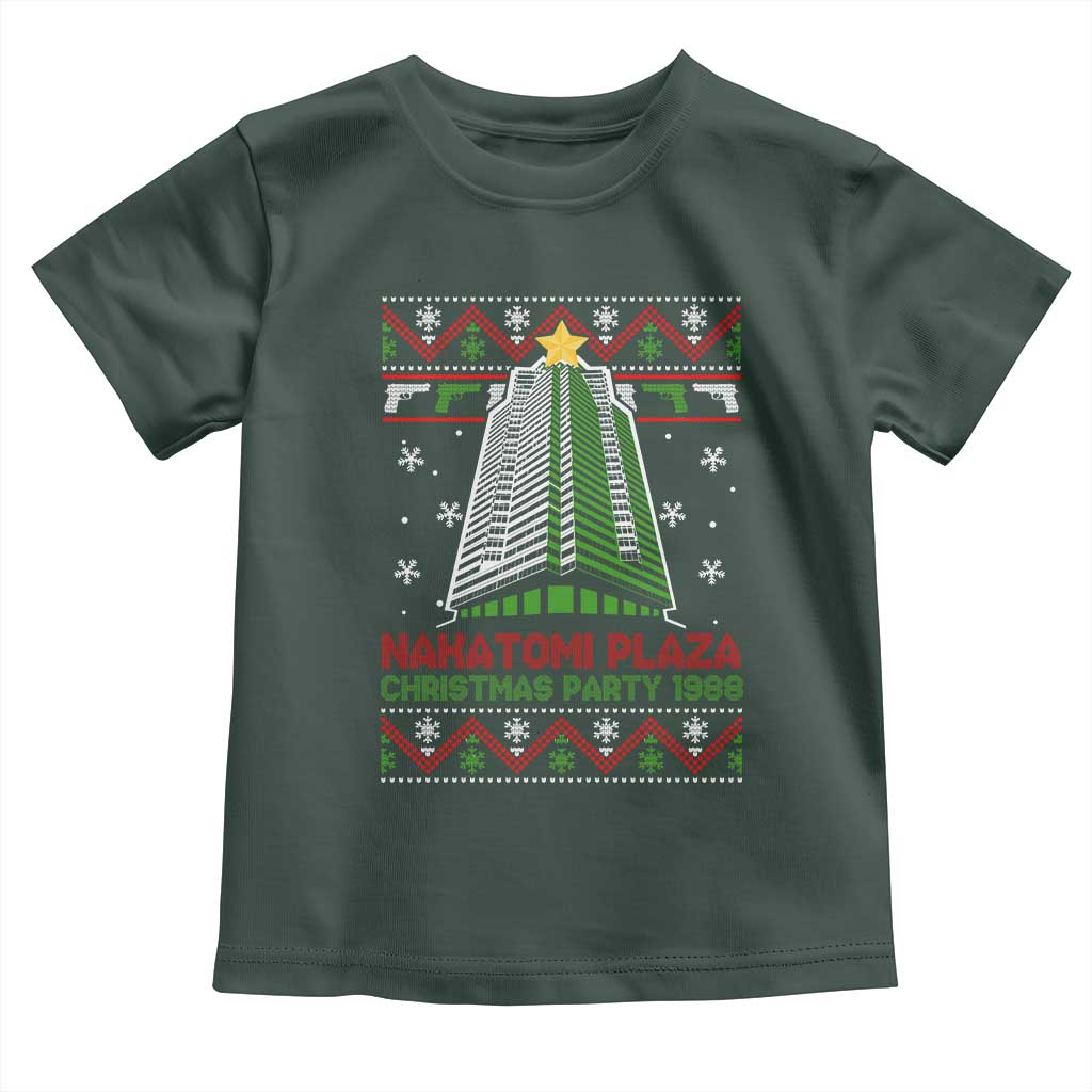 Nakatomi Plaza Toddler T Shirt Christmas Party 1988 TS02 Dark Forest Green Print Your Wear