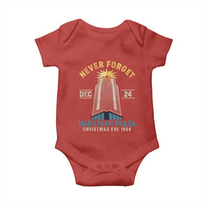 Nakatomi Plaza Baby Onesie Never Forget December 24 Christmas Eve 1988 TS02 Red Print Your Wear