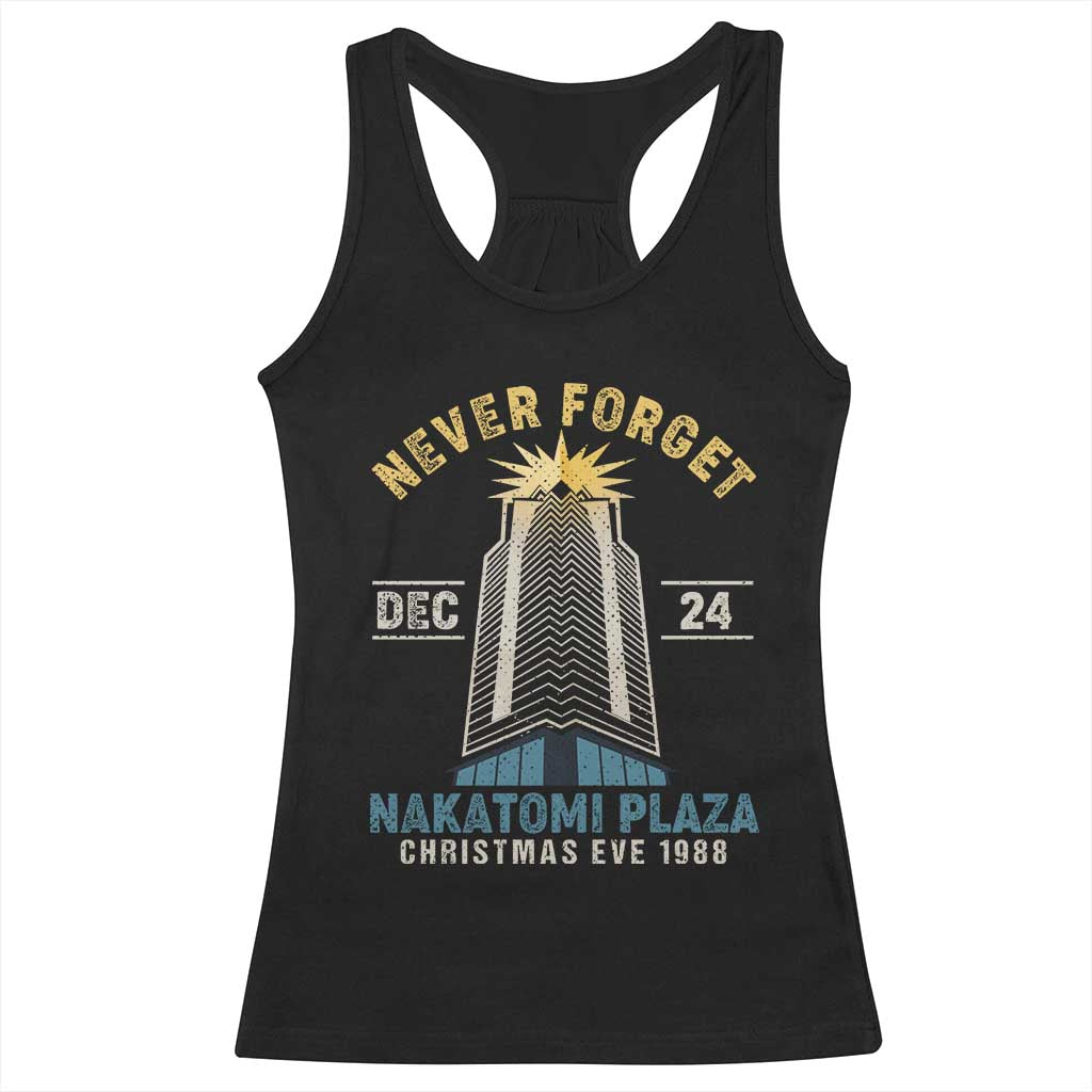Nakatomi Plaza Racerback Tank Top Never Forget December 24 Christmas Eve 1988 TS02 Black Print Your Wear