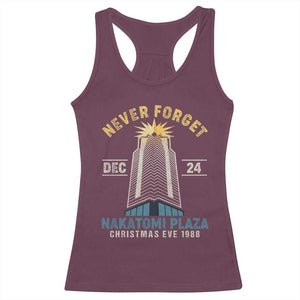 Nakatomi Plaza Racerback Tank Top Never Forget December 24 Christmas Eve 1988 TS02 Maroon Print Your Wear
