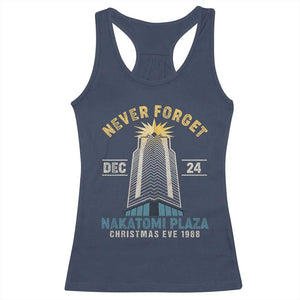 Nakatomi Plaza Racerback Tank Top Never Forget December 24 Christmas Eve 1988 TS02 Navy Print Your Wear