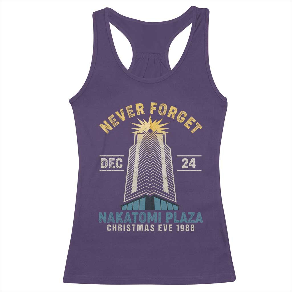 Nakatomi Plaza Racerback Tank Top Never Forget December 24 Christmas Eve 1988 TS02 Purple Print Your Wear