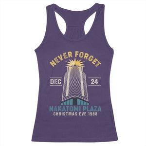 Nakatomi Plaza Racerback Tank Top Never Forget December 24 Christmas Eve 1988 TS02 Purple Print Your Wear