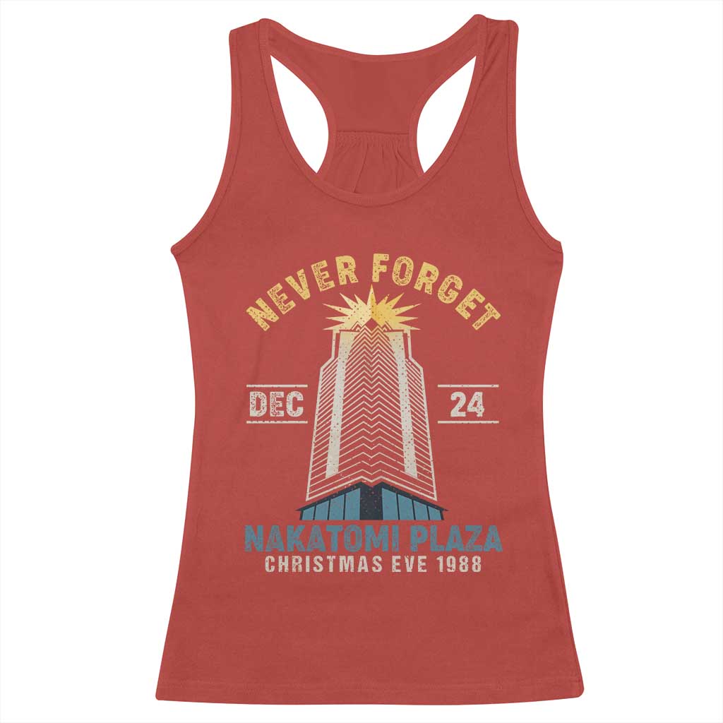 Nakatomi Plaza Racerback Tank Top Never Forget December 24 Christmas Eve 1988 TS02 Red Print Your Wear