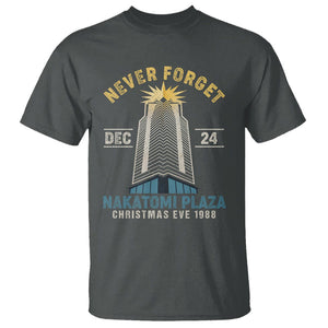 Nakatomi Plaza T Shirt Never Forget December 24 Christmas Eve 1988 TS02 Dark Heather Printyourwear