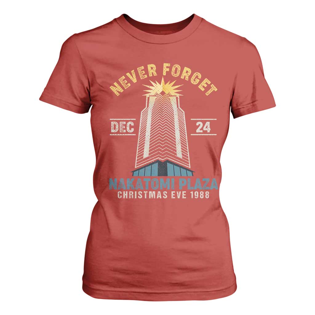 Nakatomi Plaza T Shirt For Women Never Forget December 24 Christmas Eve 1988 TS02 Red Print Your Wear