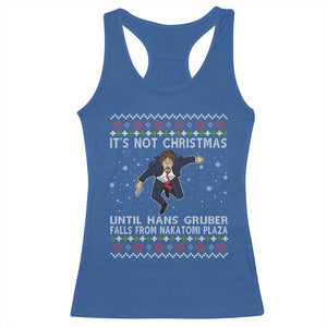 Nakatomi Plaza Racerback Tank Top It's Not Christmas Until Hans Gruber Falls From Building TS02 Royal Blue Print Your Wear