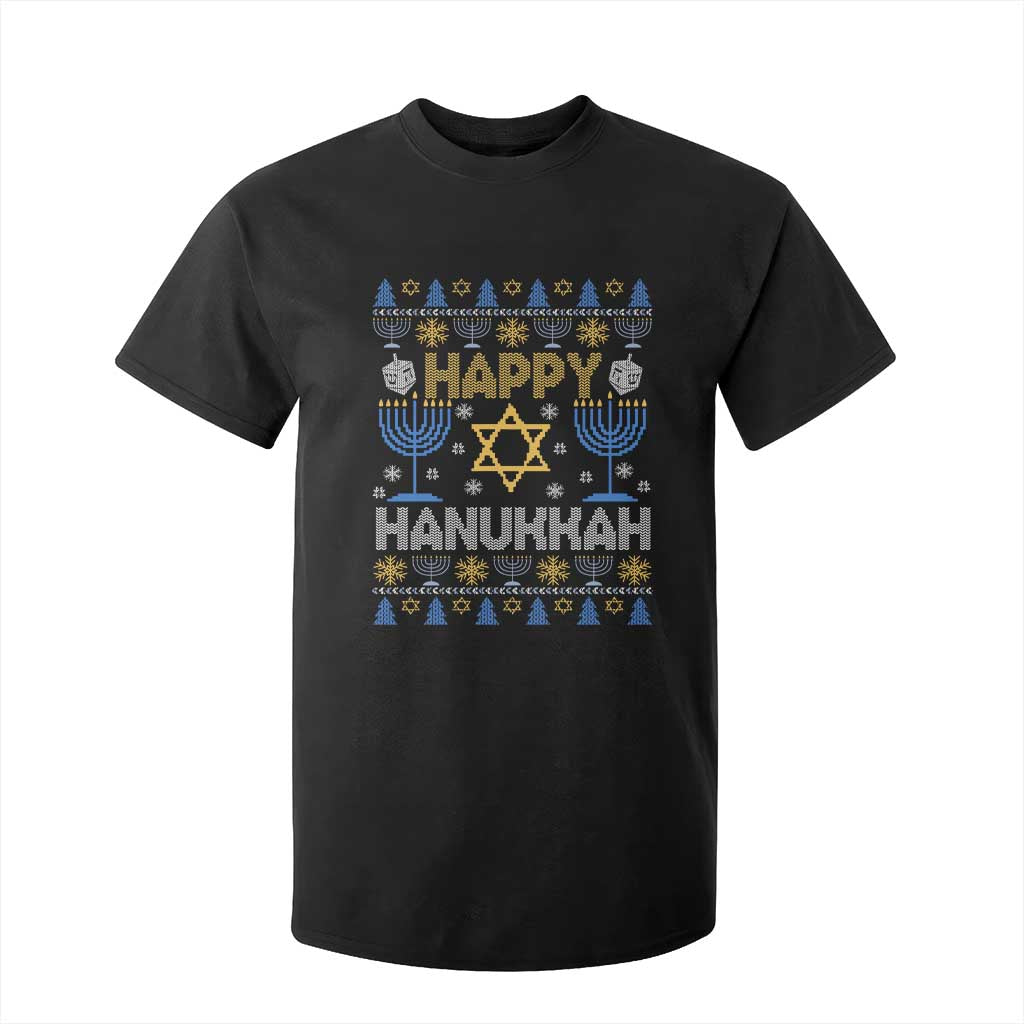Happy Hanukkah T Shirt For Kid Jewish Festival of Lights Hanukkiah Menorah Ugly Chanukah TS02 Black Print Your Wear