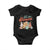 Christmas Cookies Baby Onesie Tis The Season Xmas Tree Cakes Gingerbread Man Retro Groovy TS02 Black Print Your Wear