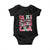 In My Holly Jolly Teacher Era Xmas Groovy Christmas Baby Onesie TS02 Black Print Your Wear