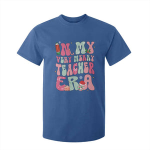 In My Very Merry Teacher Era Xmas Groovy Christmas T Shirt For Kid TS02 Royal Blue Print Your Wear