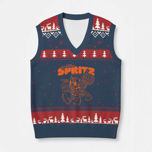 Aperitivo Spritz V-Neck Knit Sweater Vest Funny Italiano Aperollin' Recipe TS02 Navy Red Print Your Wear