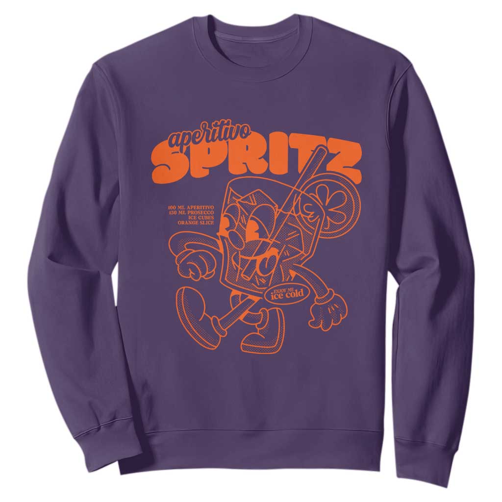 Aperitivo Spritz Sweatshirt Funny Italiano Aperollin' Recipe TS02 Purple Print Your Wear