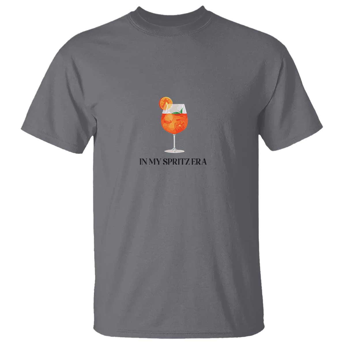 Aperol Spritz Lover T Shirt In My Spritz Era Holy TS02 Charcoal Print Your Wear