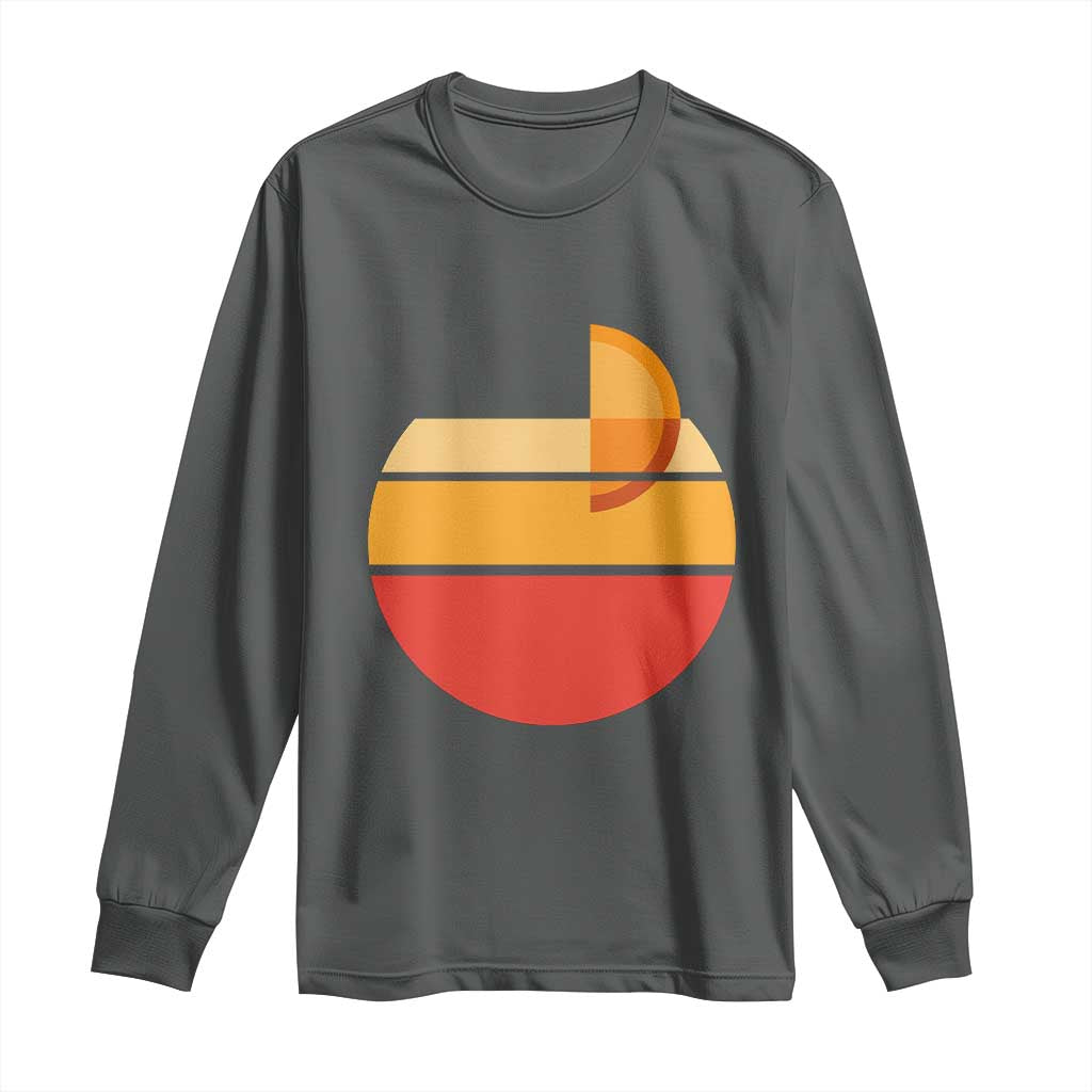 Aperol Spritz Long Sleeve Shirt Sprizz Summer Cocktail Lover Retro Sunset TS02 Dark Heather Print Your Wear