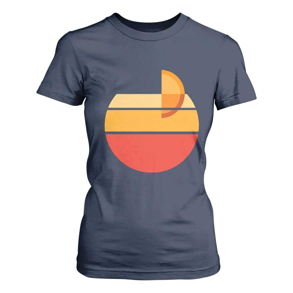 Aperol Spritz T Shirt For Women Sprizz Summer Cocktail Lover Retro Sunset TS02 Navy Print Your Wear