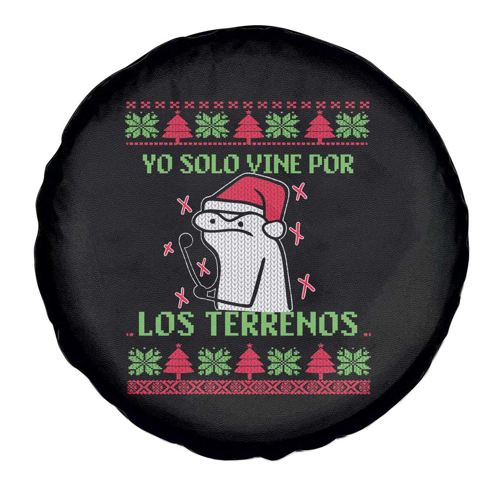 Funny Spanish Ugly Christmas Spare Tire Cover Yo Solo Vine Por Los Terrenos I'm Just Here For Feliz Navidad TS02 Print Your Wear